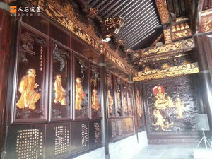 大慈恩寺大雄宝殿佛像贴金箔