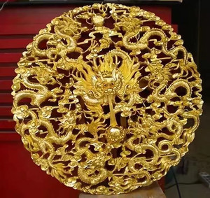 西安镂空雕刻工艺品贴金箔