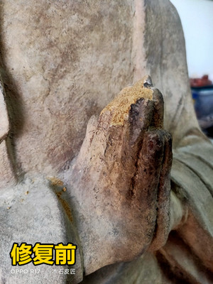 石雕破损缺失修复前